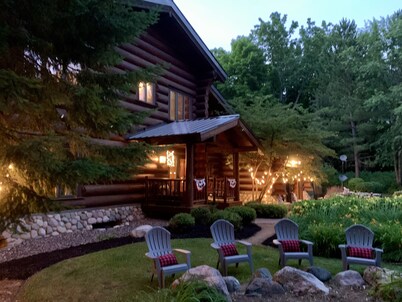 Fully furnished log home in one of northern Wisconsin's last wilderness areas