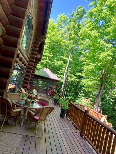 Fully furnished log home in one of northern Wisconsin's last wilderness areas