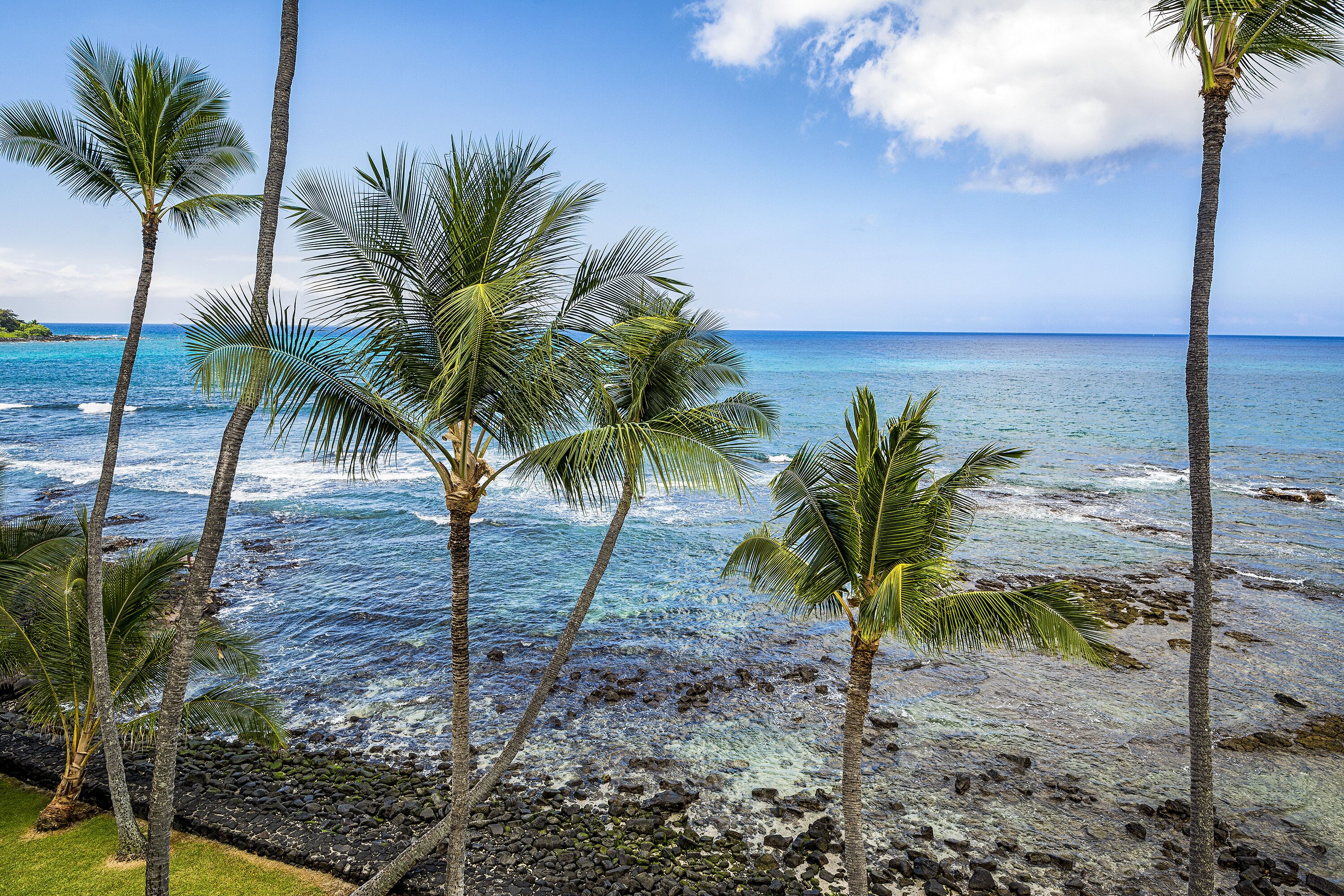 On the beach, sun loungers, beach towels
