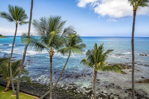 On the beach, sun-loungers, beach towels