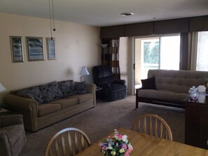 TV, DVD player, video library - Waterway Landing Ground Floor End Unit in Gated Community (North Myrtle Beach)