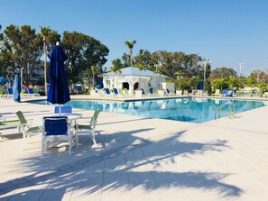 Outdoor pool, a heated pool