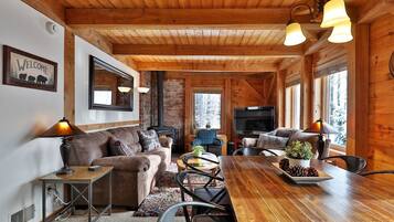 Fernseher, Kamin, Videothek