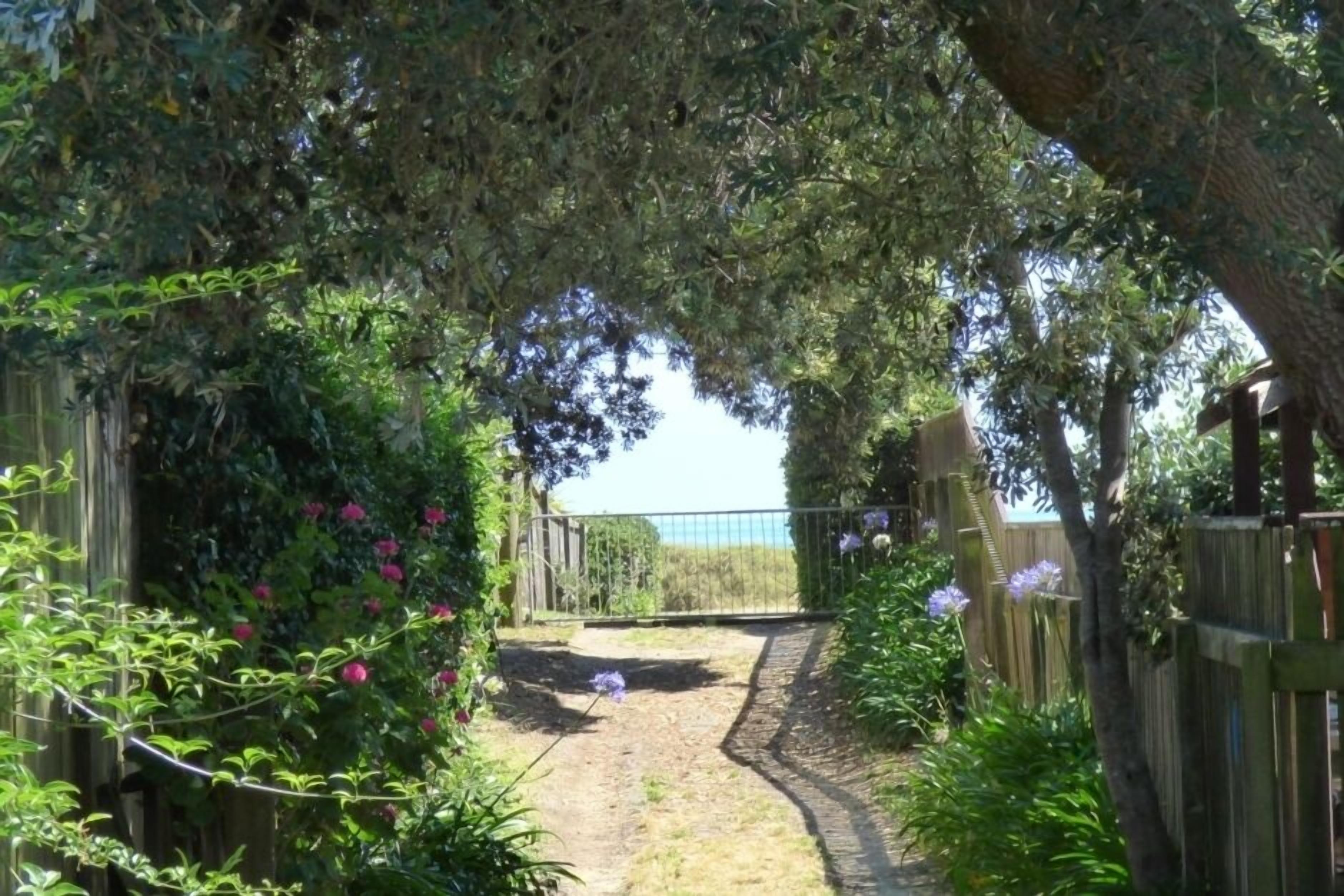 Beach is just at the end of the drive