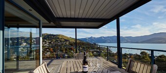Akaroa Holiday Home.  Spacious, sunny, harbour views and close to town. Sleeps 8