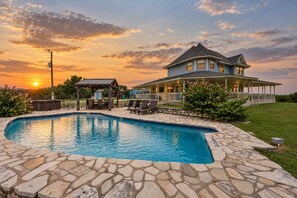 Pool - Prosit Ranch - 300 Acre Private Ranch w/360 Degree Views & Wrap-Around Porch (Wimberley)