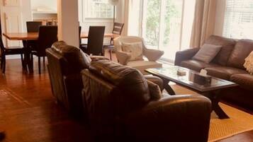 TV, fireplace, DVD player, video library