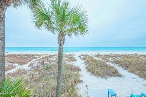 On the beach, sun-loungers - Last min special, Beautiful Home on Beach front,3Bedroom,3bath, Sunset view (Panama City Beach)