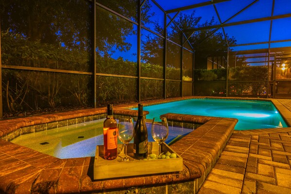 Outdoor pool, a heated pool