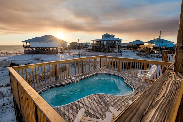 A heated pool