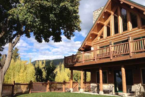 Log Home with Fenced Front Yard