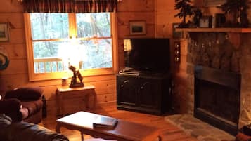 TV, fireplace, DVD player