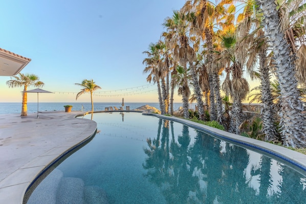 Outdoor pool, a heated pool