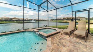 Outdoor pool, a heated pool