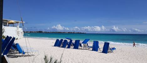 Sun loungers, beach towels