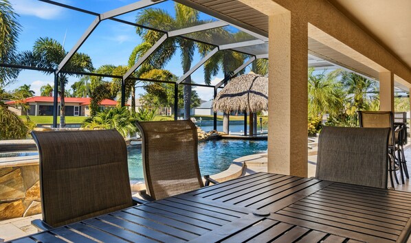 Outdoor pool, a heated pool