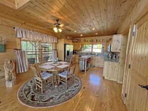 Dining - River Magic, Romantic Luxury Log Cabin with Hot Tub (Hot Springs)