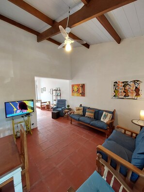 TV connectée, livres, vidéothèque