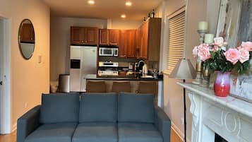 Smart TV, fireplace, printers