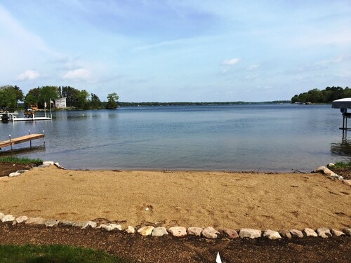 Sandy beach at Crosslake 