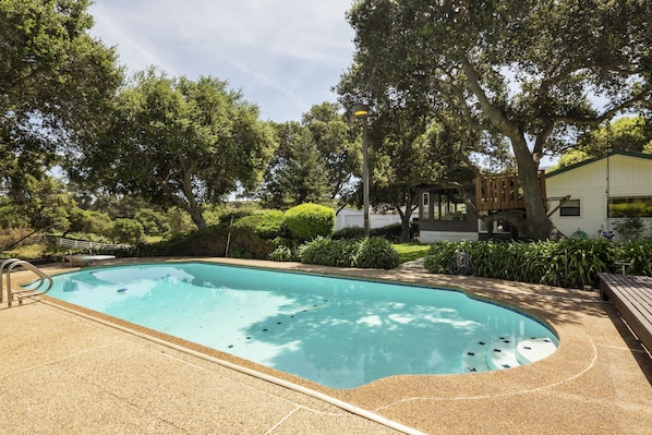 Outdoor pool, a heated pool