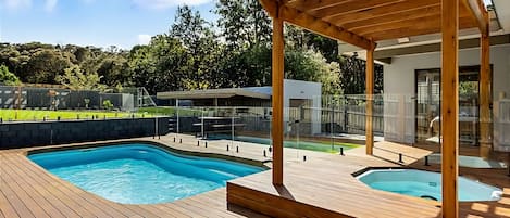 A heated pool