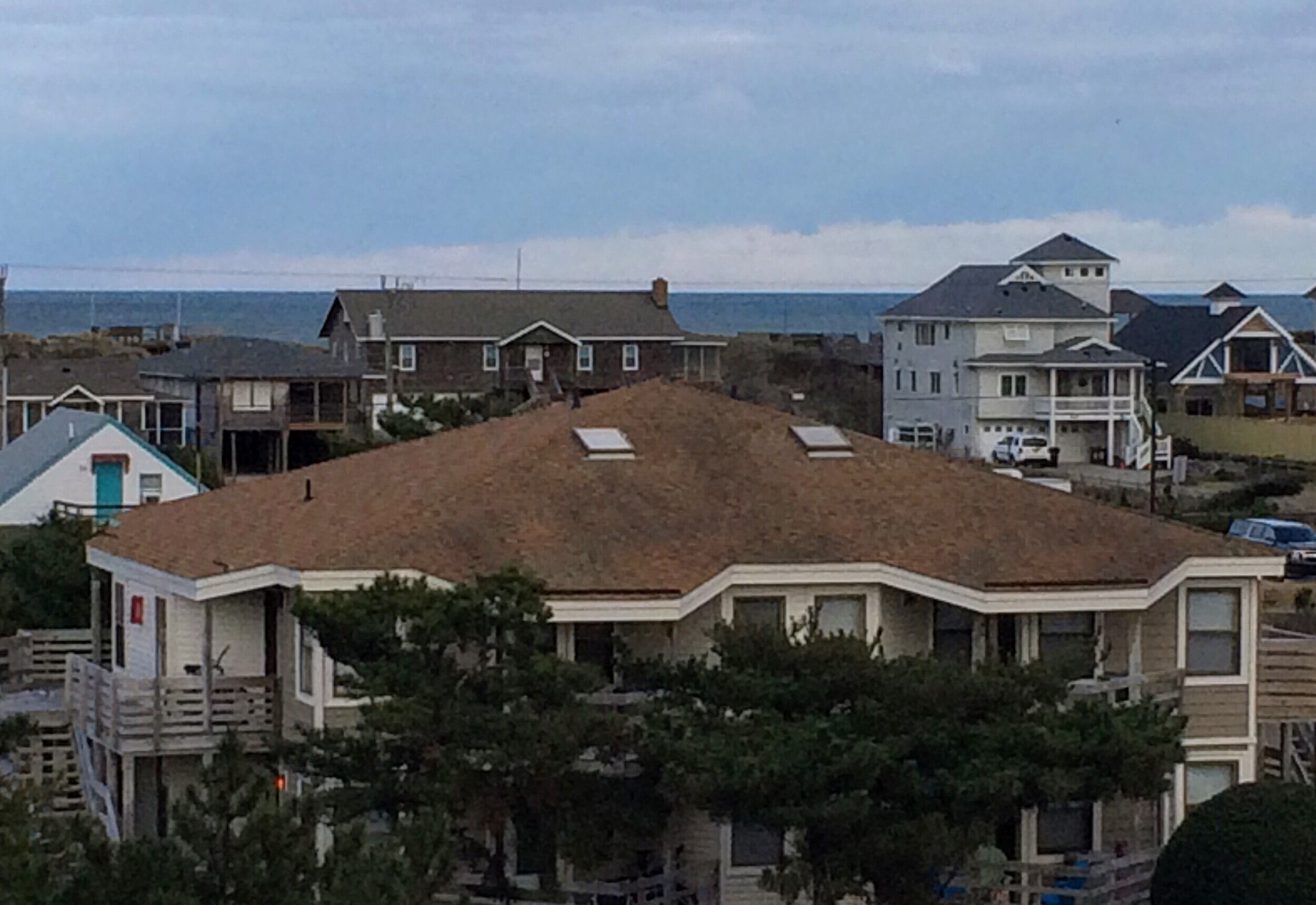 A peek of the ocean from our balcony 