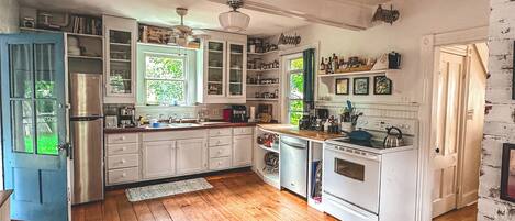 Fridge, oven, stovetop, dishwasher