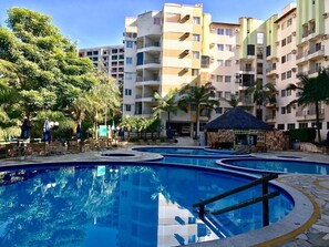 A heated pool