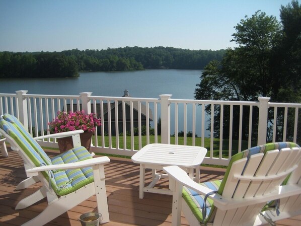 Terrace/patio - Absolute Bliss!!  Gorgeous lake resort home on most coveted spot on Lake Anna! (Mineral)