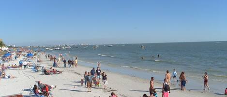 Sun-loungers, beach towels