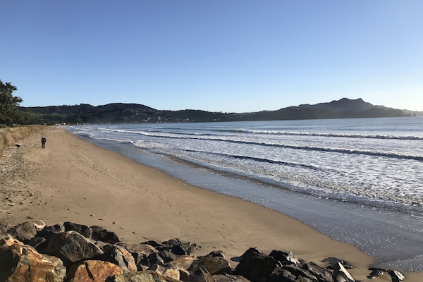 Beach nearby, sun-loungers