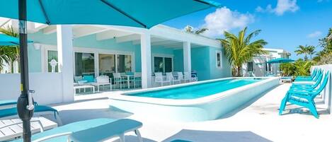 Piscine extérieure, piscine chauffée