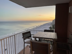 Outdoor dining - Westwind 704 Spectacular Views From This Gulf Front Corner Unit (Gulf Shores)