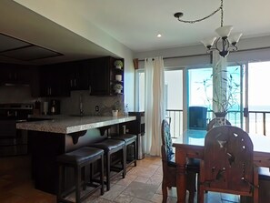 Dining - Wow! What a View!! Down Town Oceanfront Condo, Very Safe! Direct beach Access! (Rosarito)