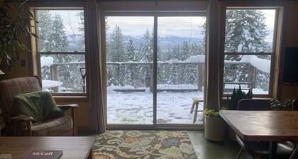 A-frame escape with Payette Lake views and backdoor Forest access. Pet Friendly.