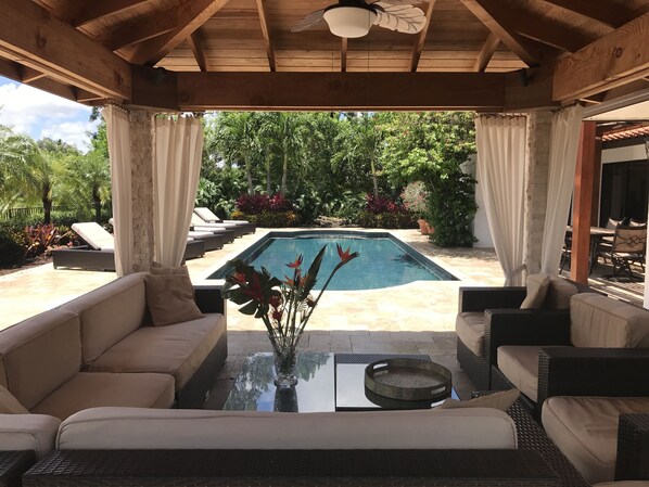 Outdoor pool, a heated pool