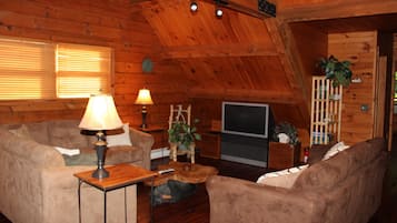 Smart TV, fireplace, DVD player