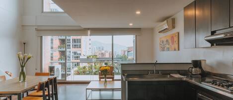 Superior Duplex | Living area | 40-inch Smart TV with cable channels, TV