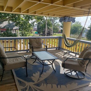 Terrace/patio -  Penthouse Suite in the heart Sylvan Beach Resort (Sylvan Beach)