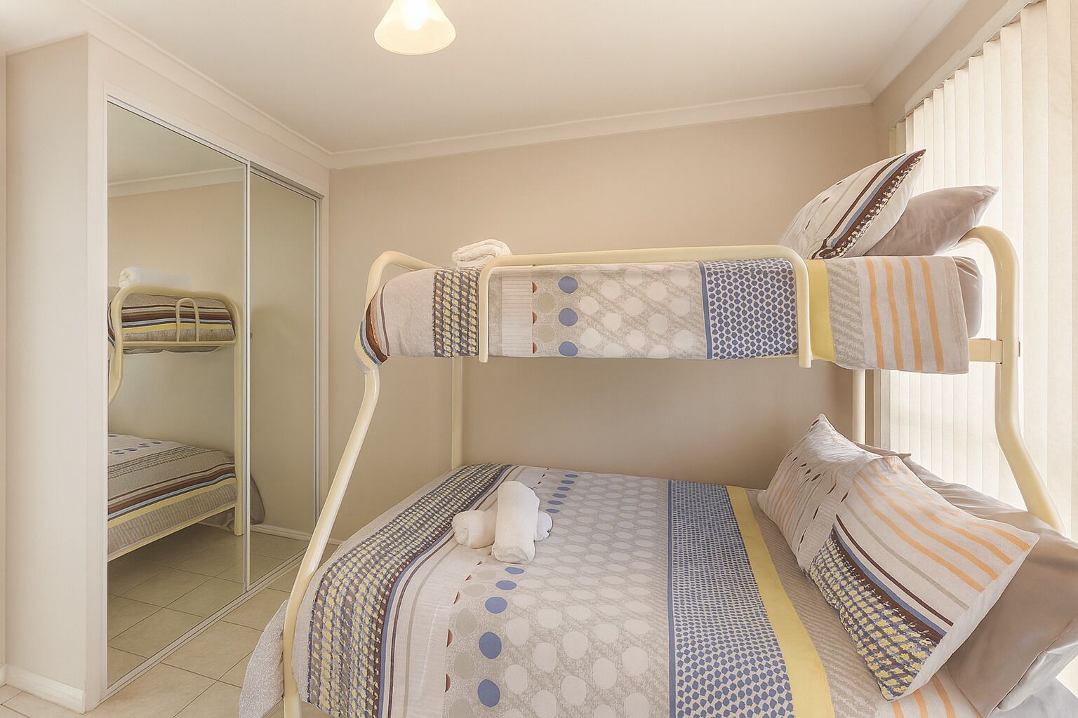 2 bedrooms, iron/ironing board, travel cot, bed sheets