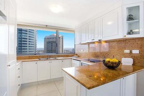 Fridge, microwave, oven, stovetop - 12D Peninsula Summary (Surfers Paradise)