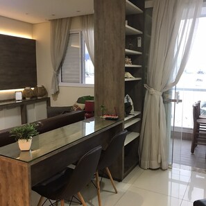 Interior - SEA FRONT GOURMET APARTMENT - 6 adults (Praia de Astúrias - Guarujá)