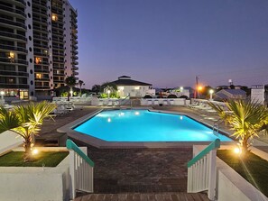 A heated pool