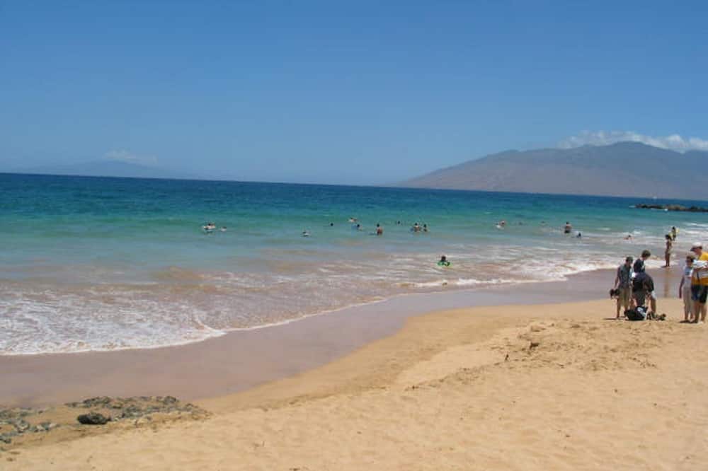 Beach nearby, sun loungers, beach towels