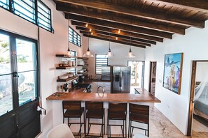 Fridge, oven, stovetop, dishwasher