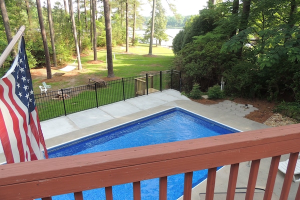 View from the back deck toward the lake.