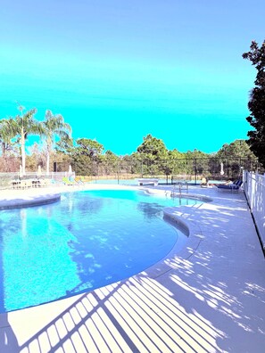 Outdoor pool, a heated pool