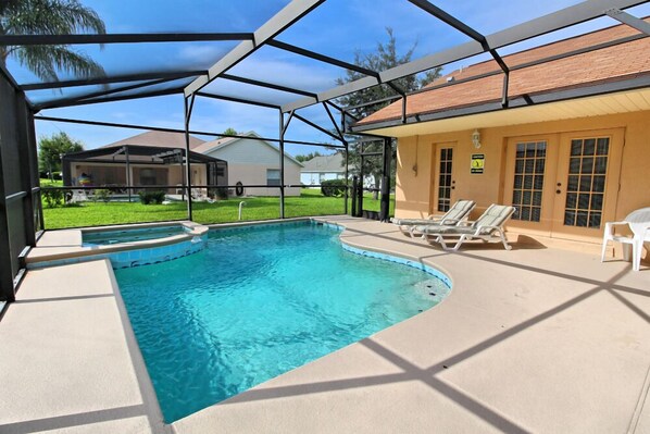 Outdoor pool, a heated pool