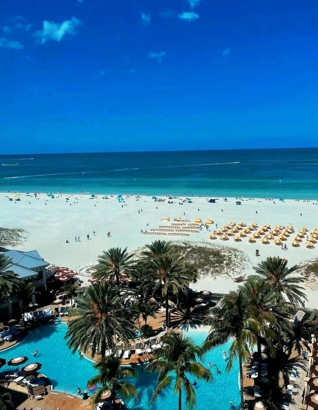 Sun-loungers, beach towels